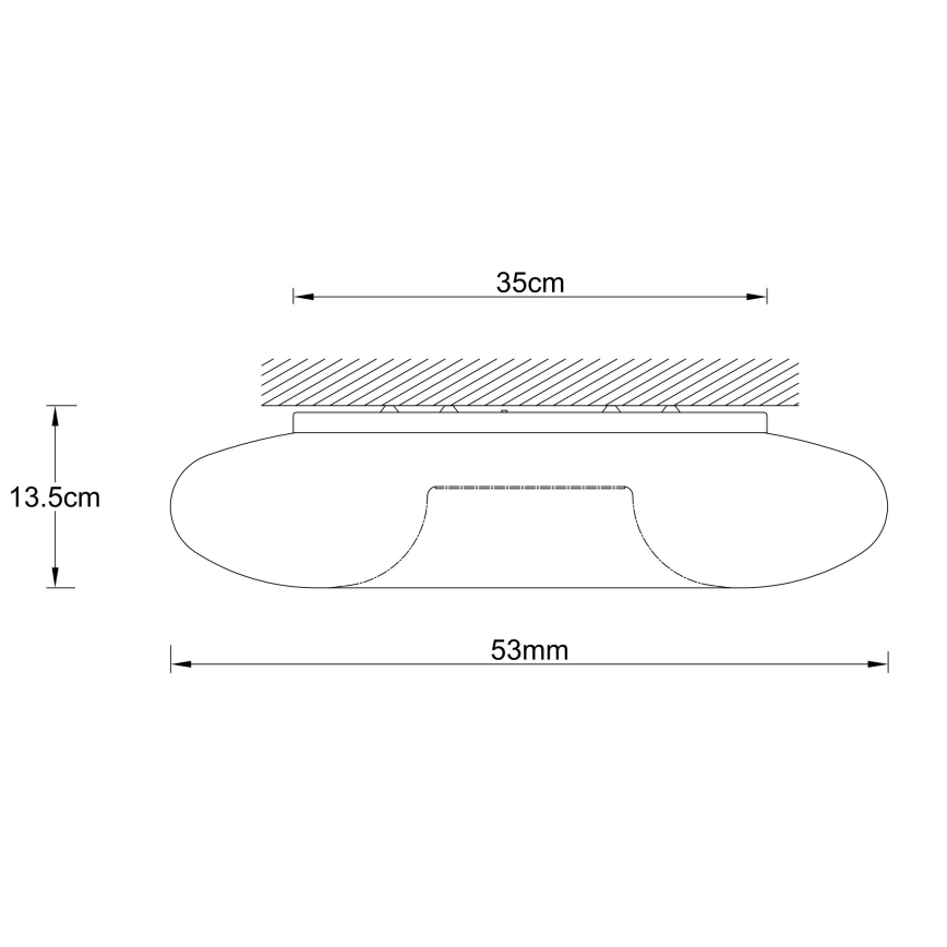 Ondaluce - Loftlampe DODI 4xE27/15W/230V Ø 53 cm hvid