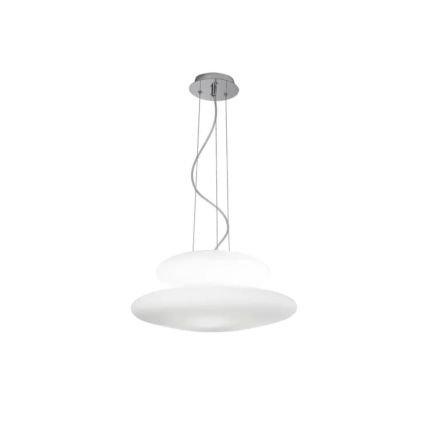 Ondaluce - Loftlampe med wireophæng PAGODA 3xE27/15W/230V + 2xE27/15W Ø 50 cm hvid