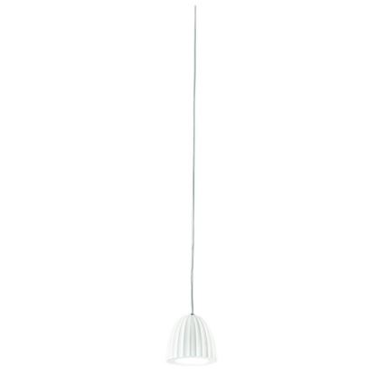 Ondaluce - Pendel på kabel CONCRETE 1xGU10/7,5W/230V Ø 10,5 cm beton, hvid