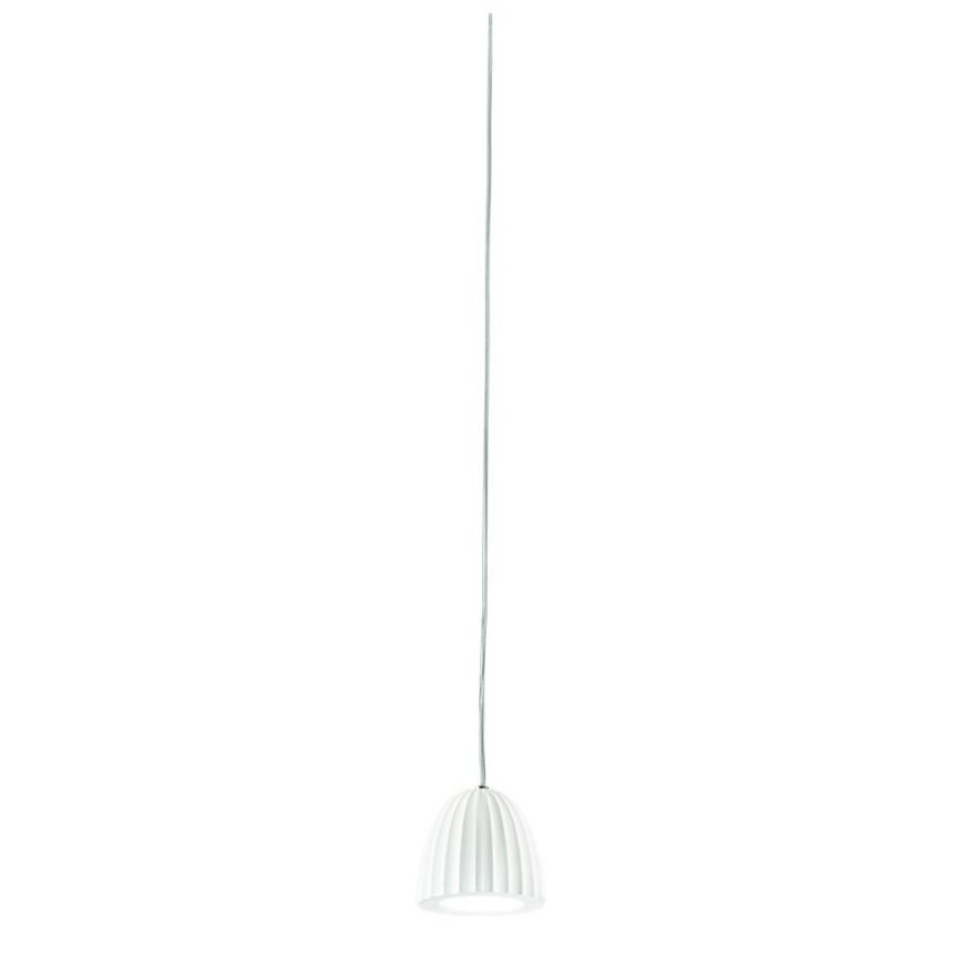 Ondaluce - Pendel på kabel CONCRETE 1xGU10/7,5W/230V Ø 10,5 cm beton, hvid
