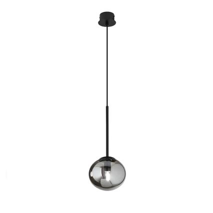 Ondaluce - Pendel på kabel JEWEL 1xE14/10W/230V Ø 17 cm røgfarvet sort