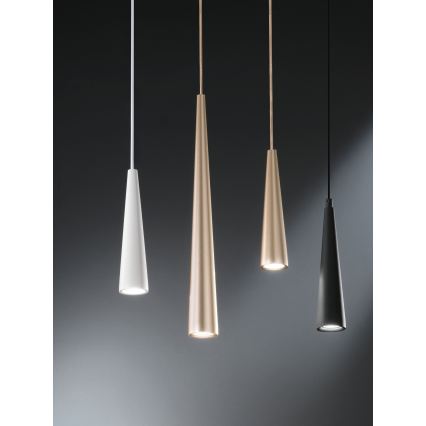 Ondaluce - Pendel på kabel NOA 1xGU10/20W/230V Ø 5,5 cm guldfarvet