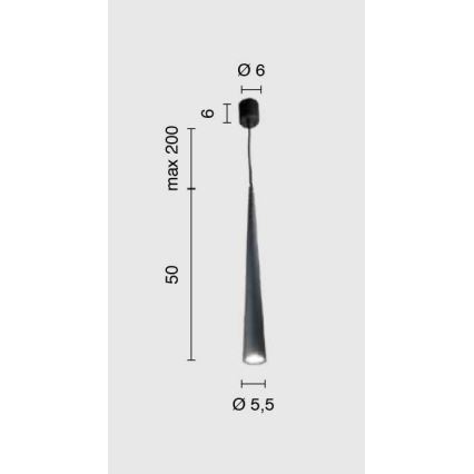 Ondaluce - Pendel på kabel NOA 1xGU10/20W/230V Ø 5,5 cm guldfarvet