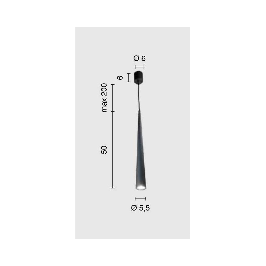 Ondaluce - Pendel på kabel NOA 1xGU10/20W/230V Ø 5,5 cm guldfarvet