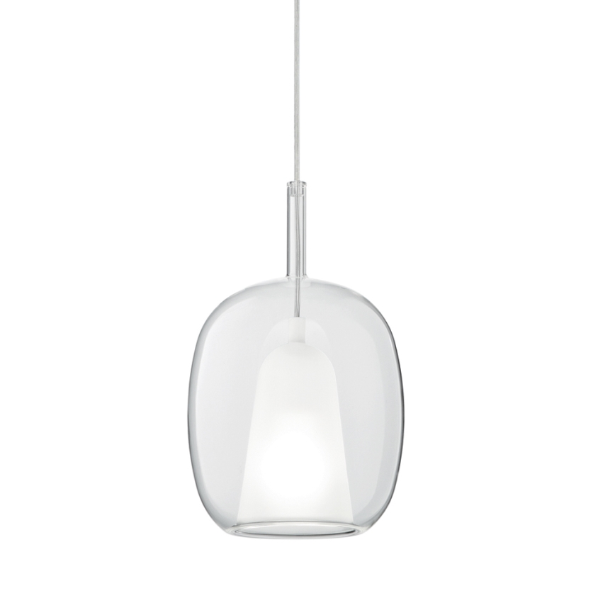 Ondaluce - Pendel på ledning THELMA 1xE27/15W/230V Ø 19,5 cm guld/klar