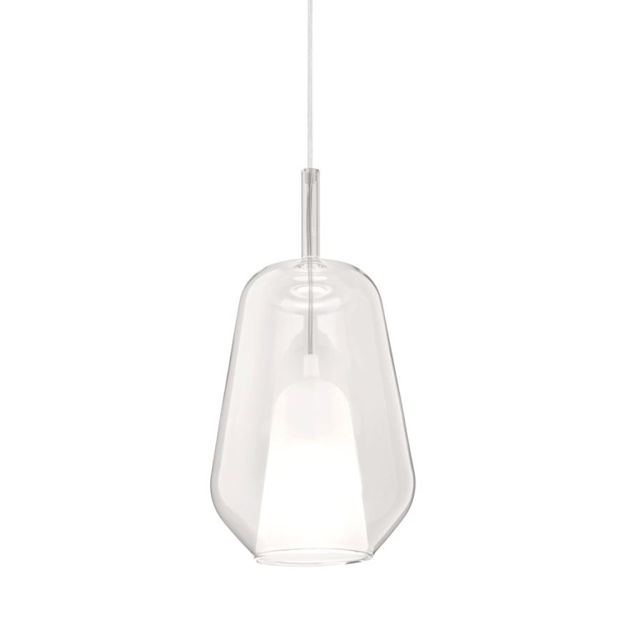 Ondaluce - Pendel på ledning THELMA 1xE27/15W/230V Ø 19 cm guldfarvet/gennemsigtig