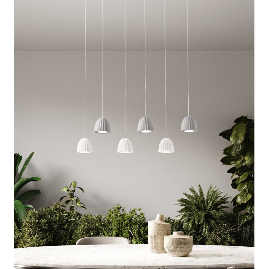 Ondaluce - Pendel på wire CONCRETE 1xGU10/7,5W/230V Ø 10,5 cm beton/grå
