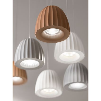 Ondaluce - Pendel på wire CONCRETE 1xGU10/7,5W/230V Ø 10,5 cm beton/grå