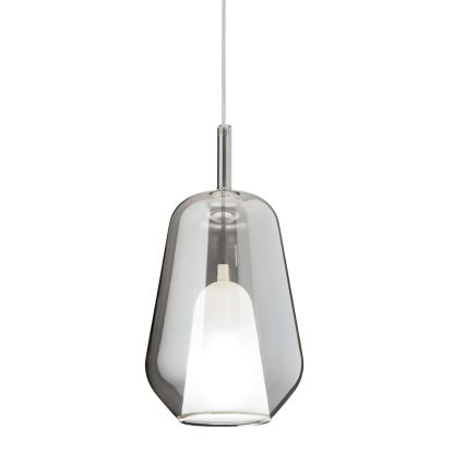 Ondaluce - Pendel på wire THELMA 1xE27/15W/230V Ø 19 cm sort/røggrå