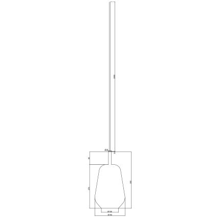 Ondaluce - Pendel på wire THELMA 1xE27/15W/230V Ø 19 cm sort/røggrå