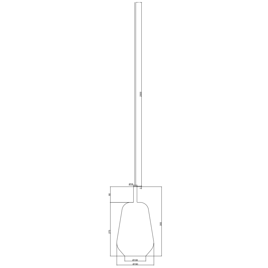 Ondaluce - Pendel på wire THELMA 1xE27/15W/230V Ø 19 cm sort/røggrå
