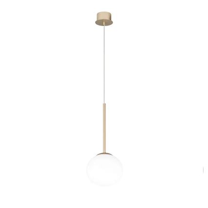 Ondaluce - Pendellampe med wire JEWEL 1xE14/10W/230V Ø 17 cm guld/hvid