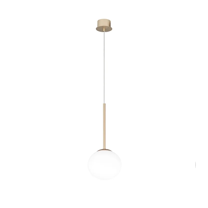 Ondaluce - Pendellampe med wire JEWEL 1xE14/10W/230V Ø 17 cm guld/hvid