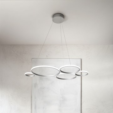 Ondaluce - POIS LED dæmpbar pendel på wire LED/60W/230V sølv