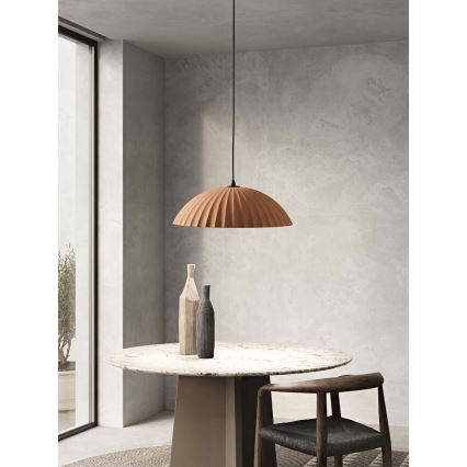Ondaluce - RUSTIC pendel på ledning 1xE27/15W/230V Ø 50 cm beton/brun