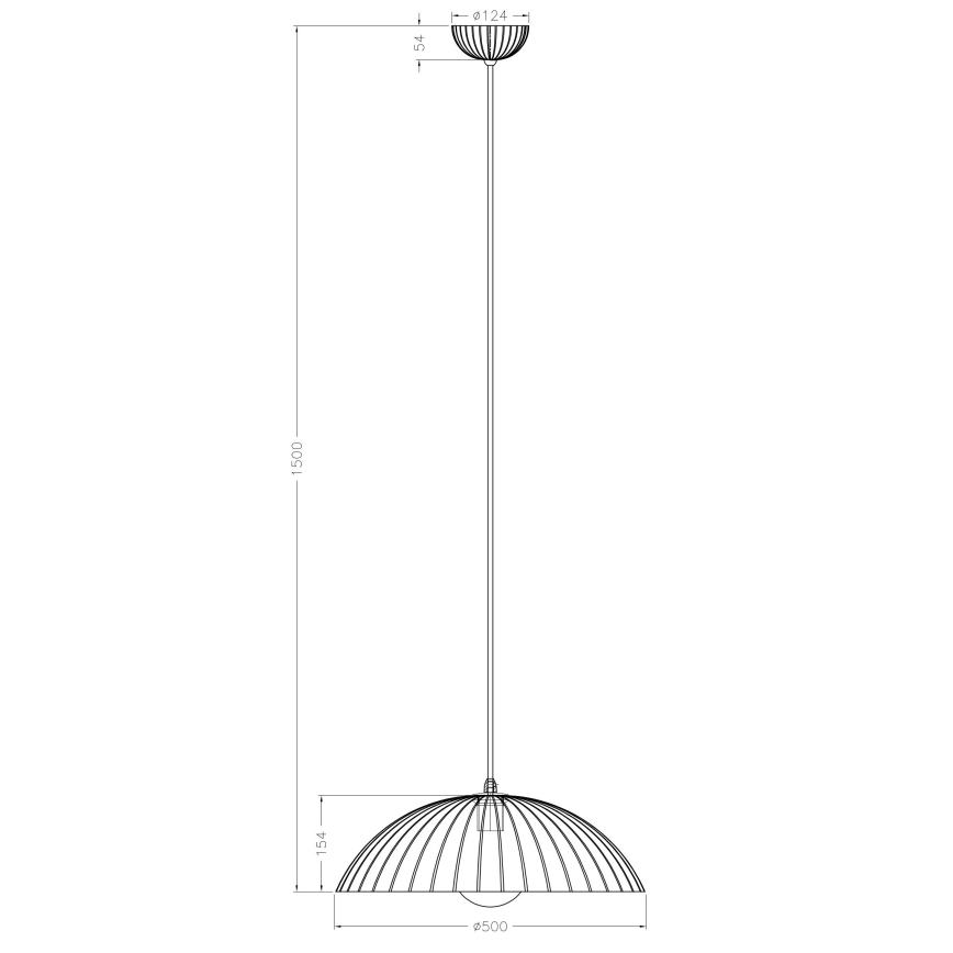 Ondaluce - RUSTIC pendel på ledning 1xE27/15W/230V Ø 50 cm beton/brun