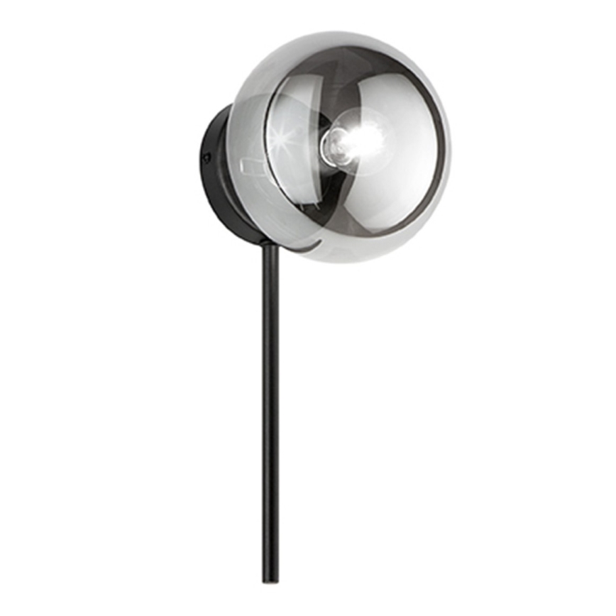 Ondaluce - Væglampe JEWEL 1xE14/10W/230V sort/røget sort