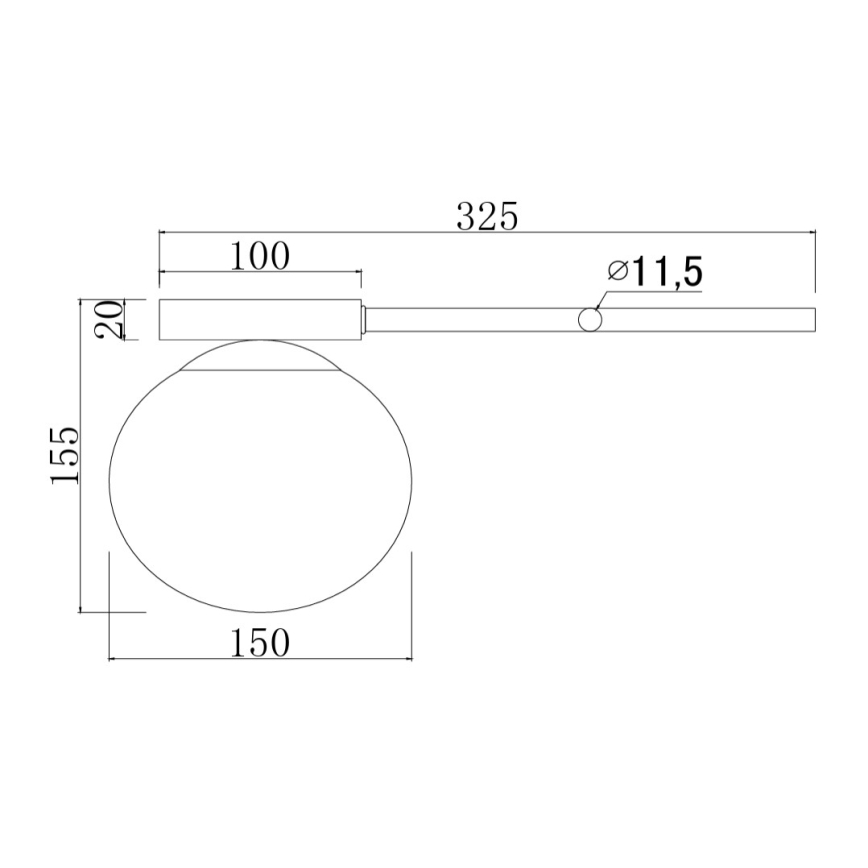 Ondaluce - Væglampe JEWEL 1xE14/10W/230V sort/røget sort