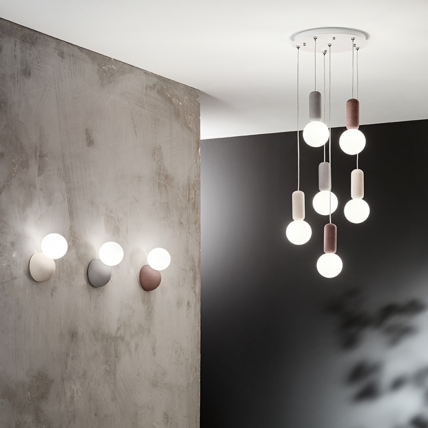 Ondaluce - Væglampe ROCK 1xG9/7W/230V beton/hvid