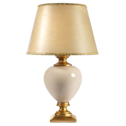 ONLI - Bordlampe AMADEUS 1xE27/15W/230V 72 cm beige/guldfarvet