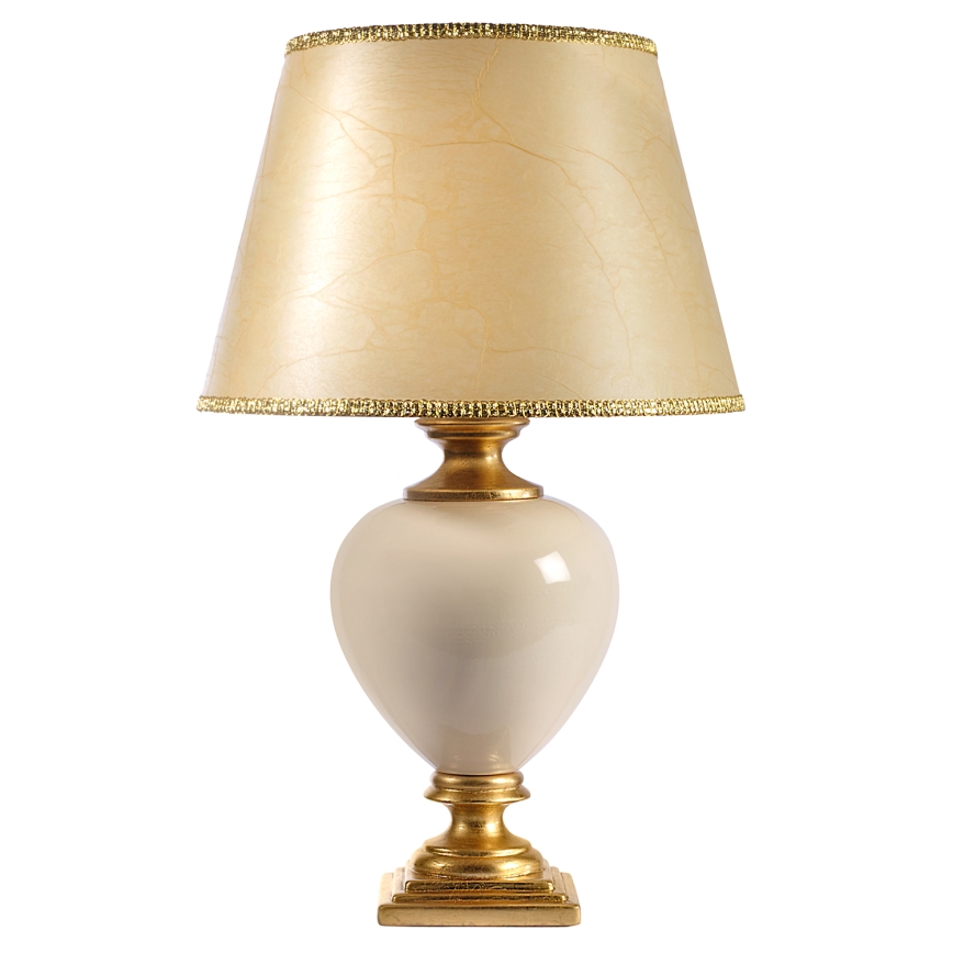 ONLI - Bordlampe AMADEUS 1xE27/15W/230V 72 cm beige/guldfarvet