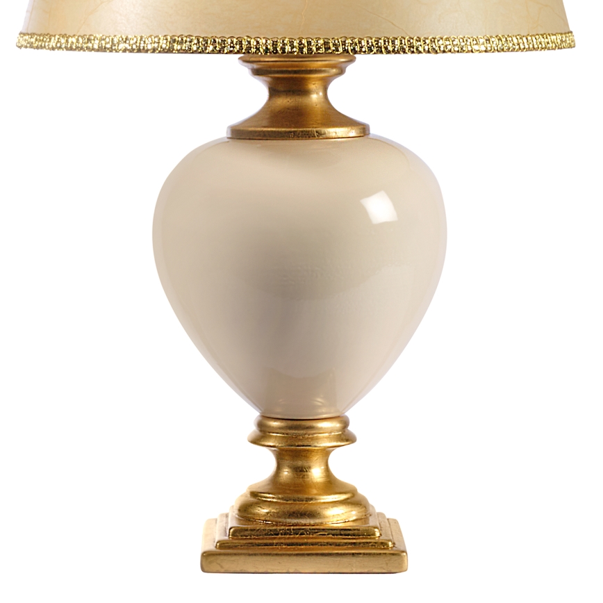 ONLI - Bordlampe AMADEUS 1xE27/15W/230V 72 cm beige/guldfarvet