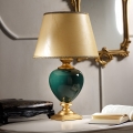 ONLI - Bordlampe AMADEUS 1xE27/15W/230V 72 cm grøn/guldfarvet