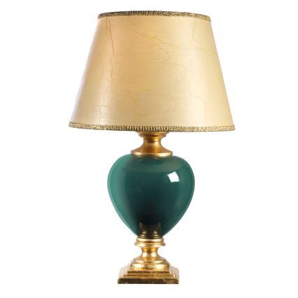 ONLI - Bordlampe AMADEUS 1xE27/15W/230V 72 cm grøn/guldfarvet