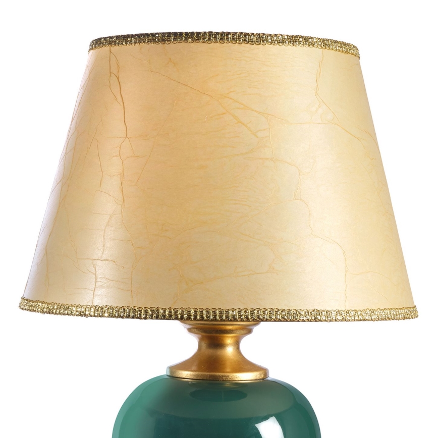 ONLI - Bordlampe AMADEUS 1xE27/15W/230V 72 cm grøn/guldfarvet