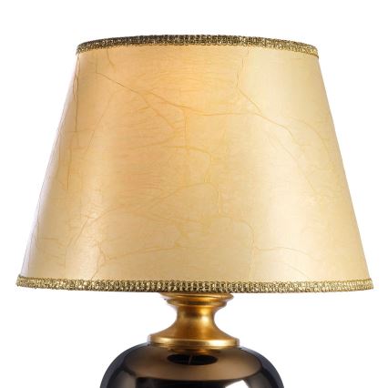 ONLI - Bordlampe AMADEUS 1xE27/15W/230V 72 cm sort/guldfarvet