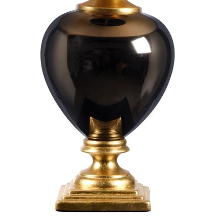 ONLI - Bordlampe AMADEUS 1xE27/15W/230V 72 cm sort/guldfarvet