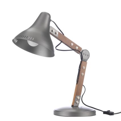 ONLI - Bordlampe ARCHITETTO 1xE27/22W/230V 62 cm grå/brun