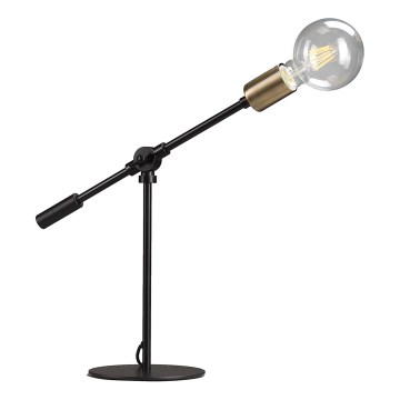ONLI - Bordlampe ASTE 1xE27/15W/230V 45 cm sort/guldfarvet