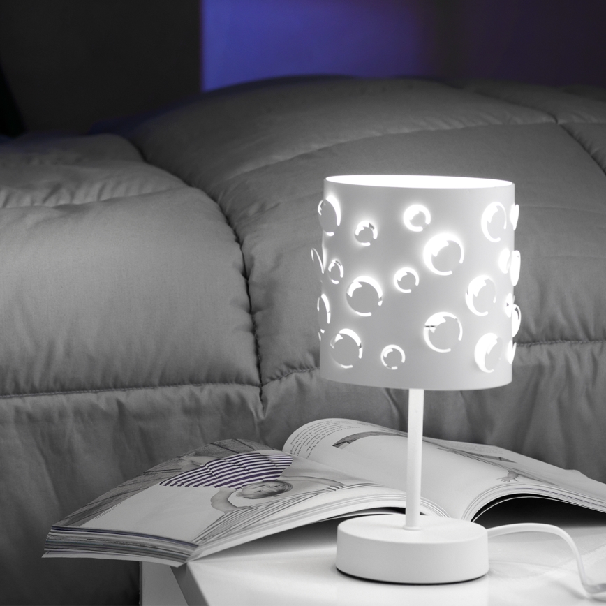 ONLI - Bordlampe BOLLICINE 1xE14/6W/230V 22 cm hvid