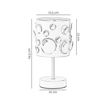 ONLI - Bordlampe BOLLICINE 1xE14/6W/230V 22 cm hvid