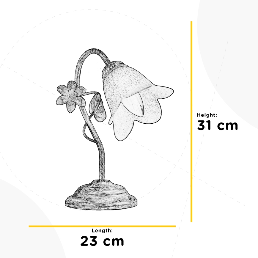 ONLI - Bordlampe BOTTON DORO 1xE14/6W/230V