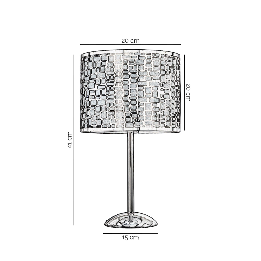 ONLI - Bordlampe BRUCE 1xE27/15W/230V 40 cm mat krom