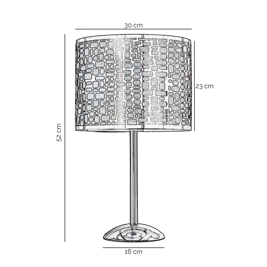 ONLI - Bordlampe BRUCE 1xE27/15W/230V 52 cm mat krom