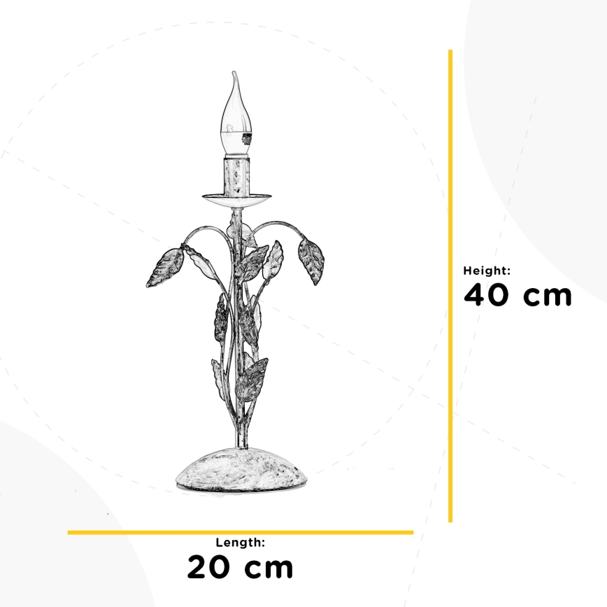 ONLI - Bordlampe COLLANA 1xE14/6W/230V 40 cm bronze