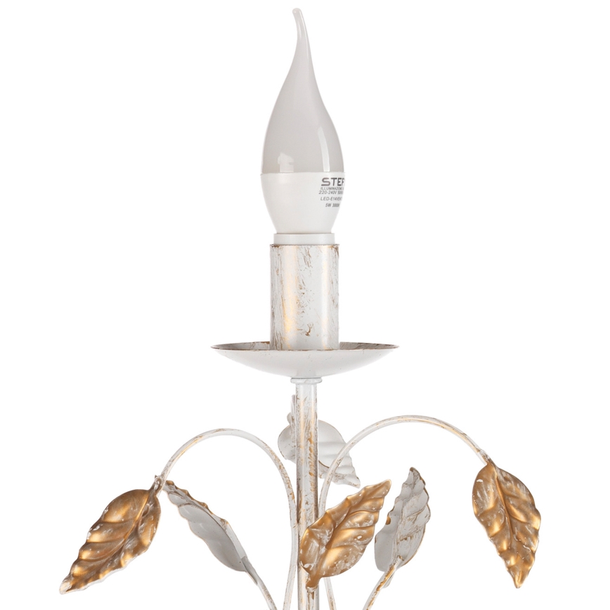 ONLI - Bordlampe COLLANA 1xE14/6W/230V 40 cm hvid