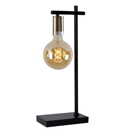 ONLI - Bordlampe CROSS 1xE27/22W/230V sort/messing
