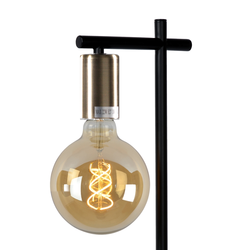 ONLI - Bordlampe CROSS 1xE27/22W/230V sort/messing