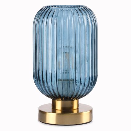 ONLI - Bordlampe DOROTY 1xE27/22W/230V blå/guldfarvet