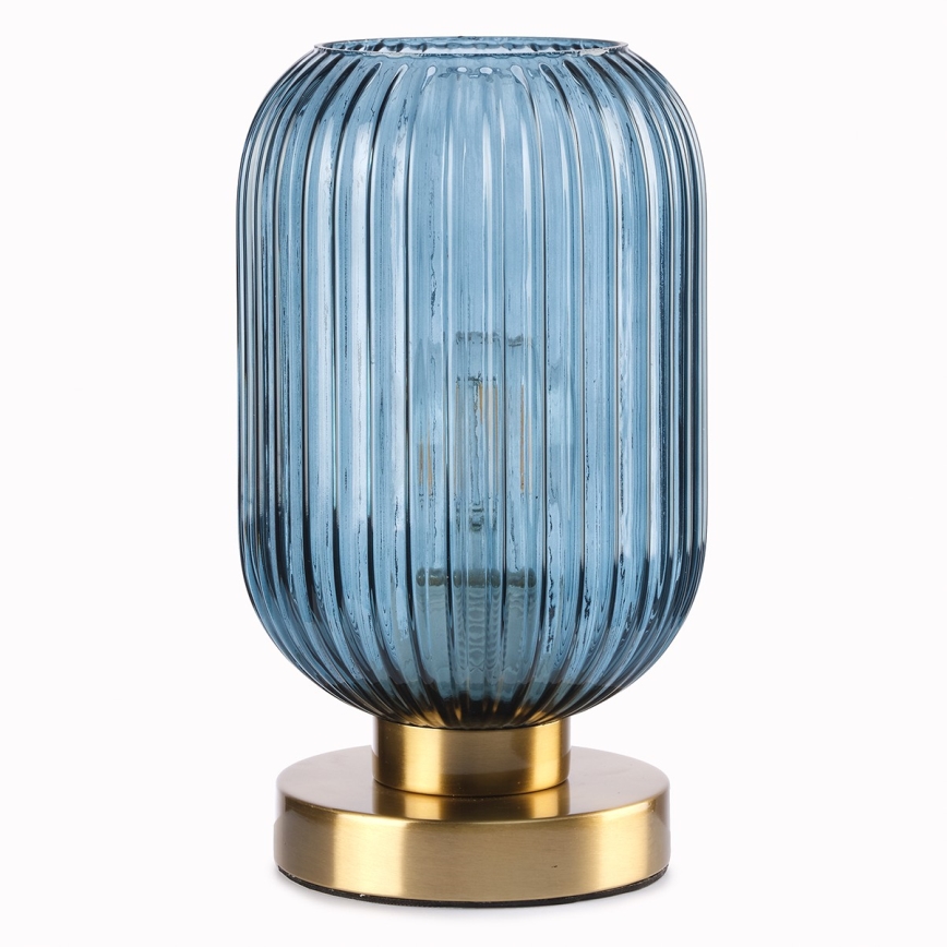 ONLI - Bordlampe DOROTY 1xE27/22W/230V blå/guldfarvet