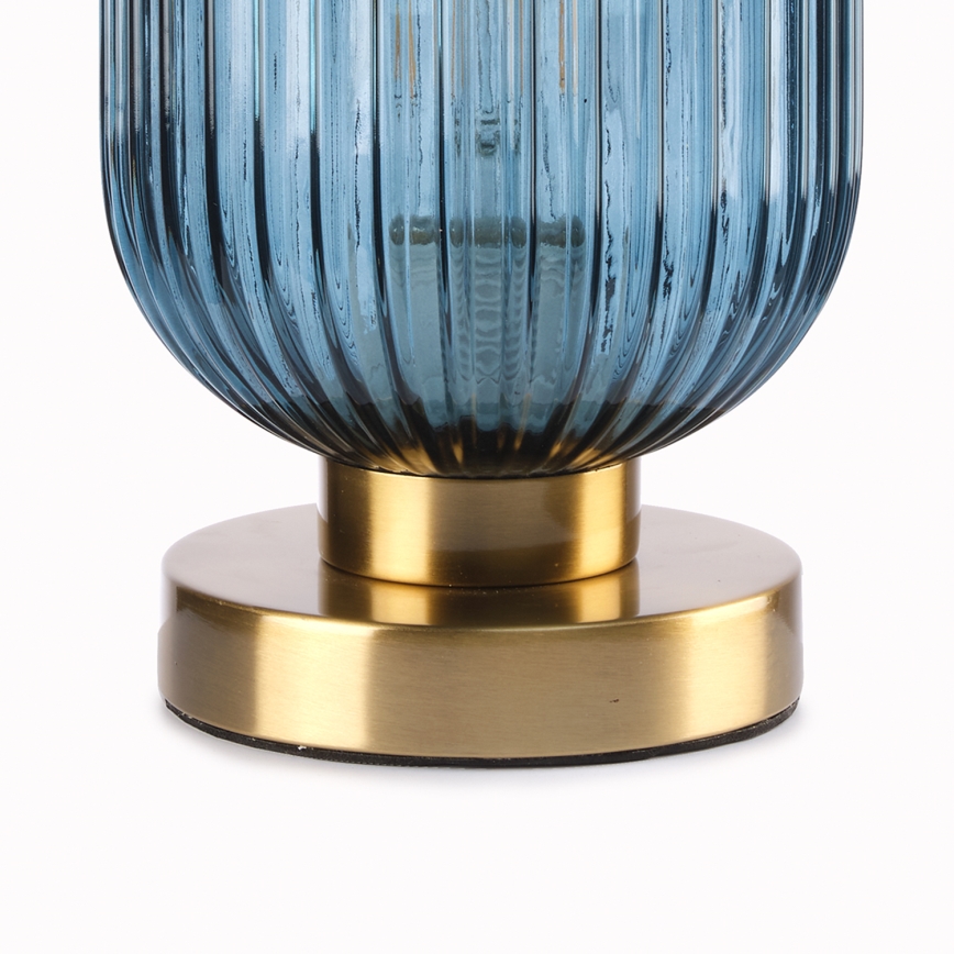 ONLI - Bordlampe DOROTY 1xE27/22W/230V blå/guldfarvet