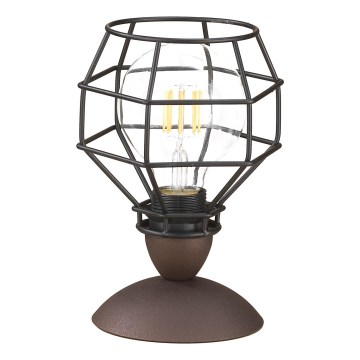 ONLI - Bordlampe EDDERKOP 1xE27/15W/230V 23 cm sort/brun