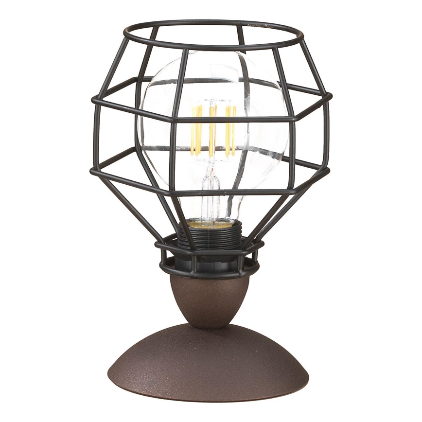 ONLI - Bordlampe EDDERKOP 1xE27/15W/230V 23 cm sort/brun