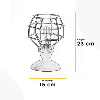 ONLI - Bordlampe EDDERKOP 1xE27/15W/230V 23 cm sort/brun