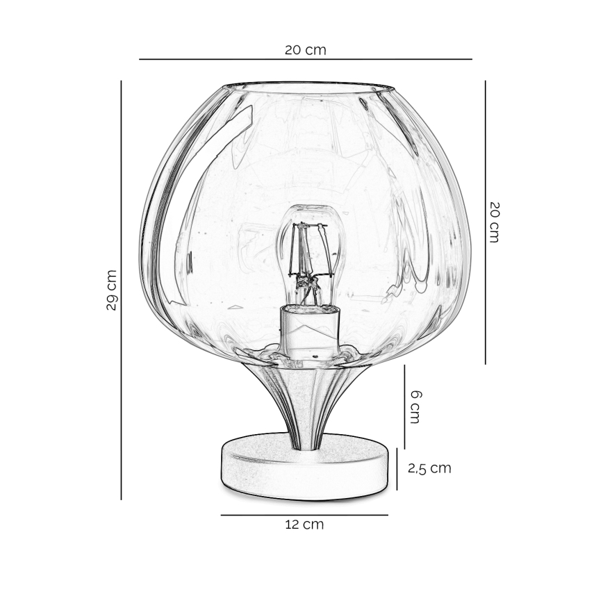 ONLI - Bordlampe ELIDE 1xE27/15W/230V sort/kobber