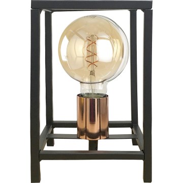 ONLI - Bordlampe FLOKI 1xE27/15W/230V 20 cm sort/kobber
